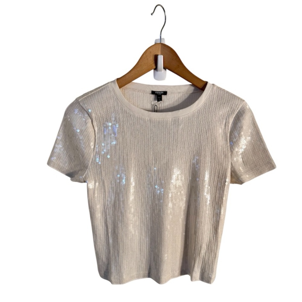 [Express] Sequin Cream Top
